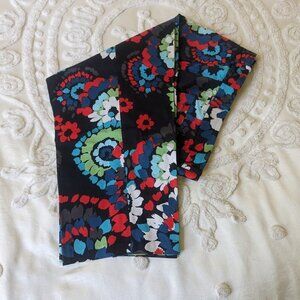 Madison capri pants navy blue with bright mandala floral size 14 EUC